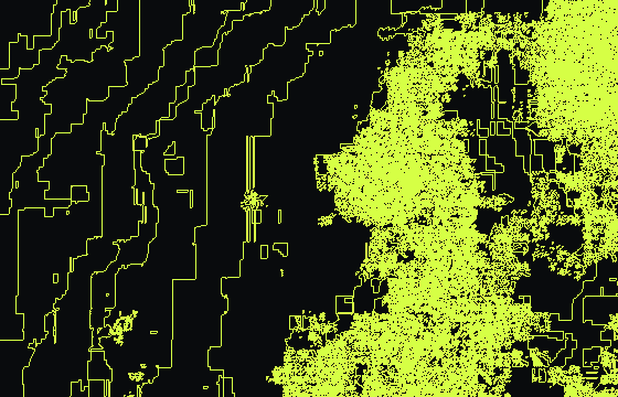 동일 실제 프레임에서 파생한 quantization contour